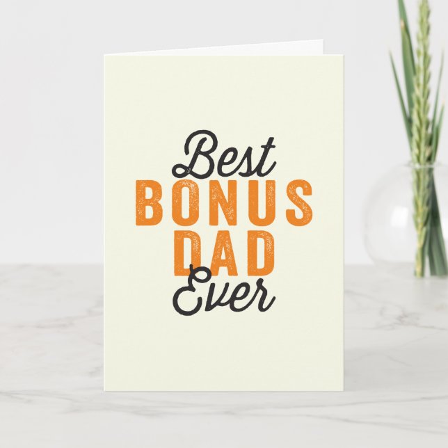 Fathers day gift card for Bonus dad  (Front)