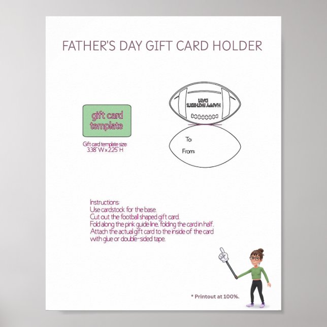 Father's day gift card holder  poster (Front)