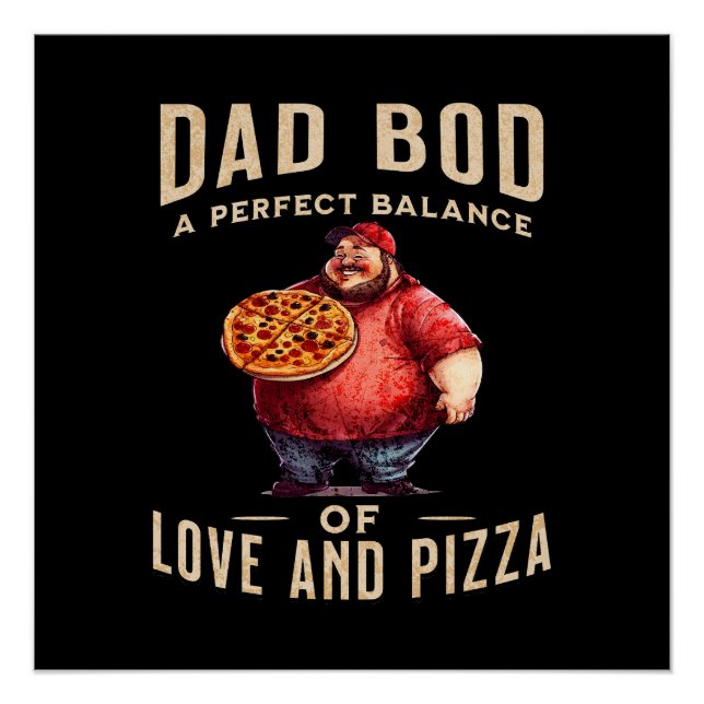 Father's Day Gift | Dad Bod A Perfect Balance Poster (Front)