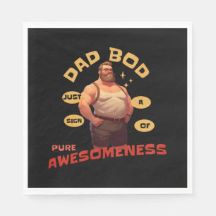 Father's Day Gift Dad Bod Awesome Napkin