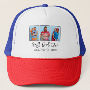 Father's day Gift Dad Photo Collage Trucker Hat