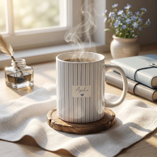 Father's Day Gift For Dad Blue stripes Mug