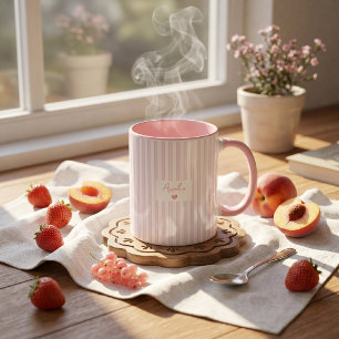 Father's Day Gift For Dad Pink stripes Mug
