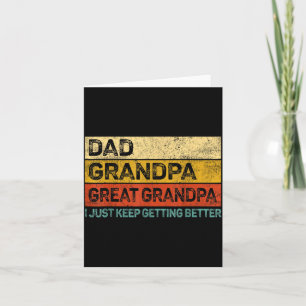Fathers Day Gift From Grandkids Dad Grandpa Great  Card