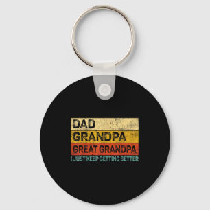 Fathers Day Gift From Grandkids Dad Grandpa Great  Key Ring