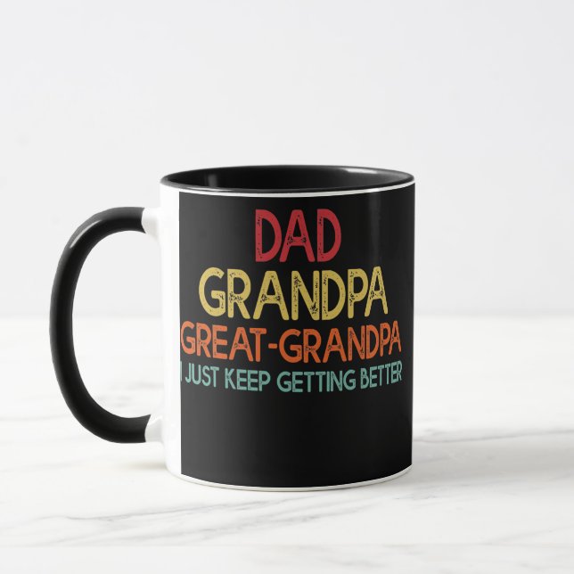 Fathers Day Gift from Grandkids Dad Grandpa Great Mug (Left)