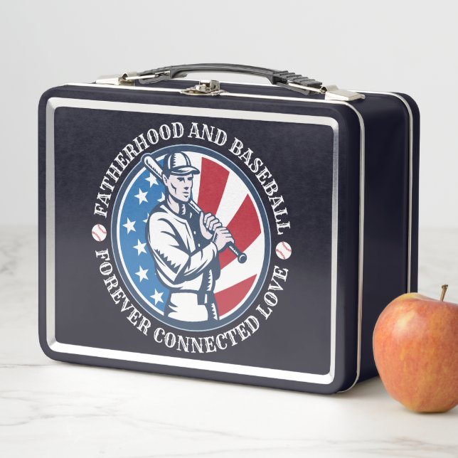 Fathers Day Gift | From Kids | Father Baseball Sig Metal Lunch Box (In Situ)