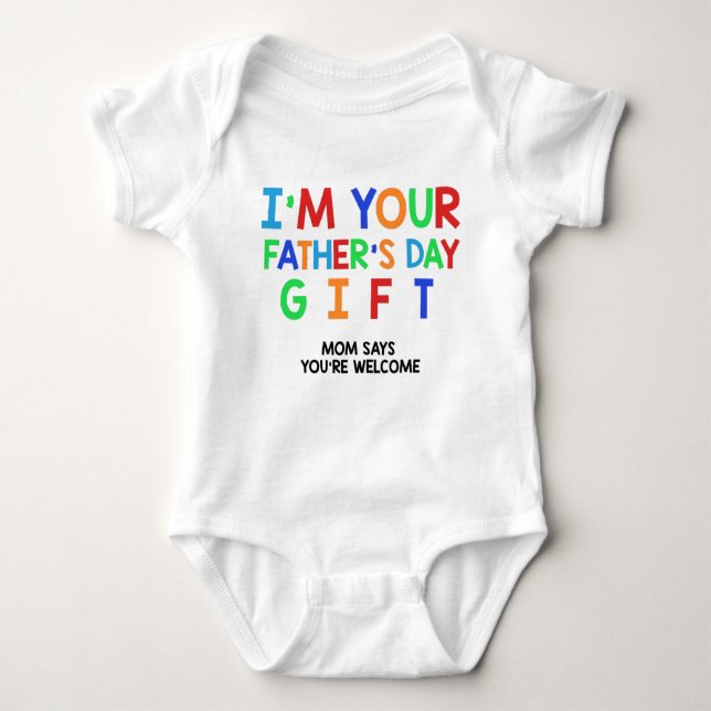 Father's Day Gift Funny Baby Bodysuit (Front)