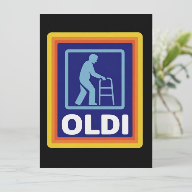 Fathers Day Gift Funny Oldi Parody Gift For Dad  Invitation (Standing Front)