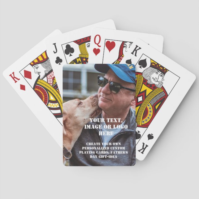 Father's Day Gift-Idea, Custom Personalised Playing Cards (Back)