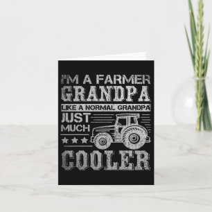 Fathers Day Gift Idea Grandpa Tractor Farmer Card