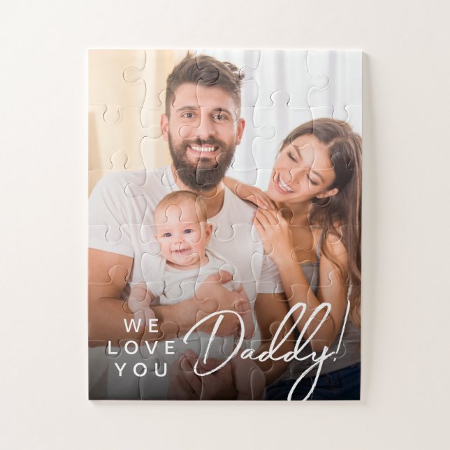 Father's day Gift Idea Personalised Daddy photo  Jigsaw Puzzle (Vertical)