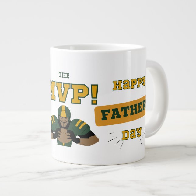 Father's Day Gift - Most Valuable Papa Unique Large Coffee Mug (Front Right)