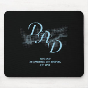 Father's Day Gift – Patience Wisdom Love Dad Quote Mouse Pad