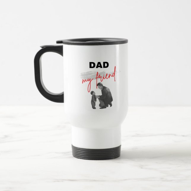 Father's Day gift stickers Travel Mug (Left)