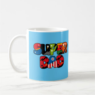 Fathers Day Gift Superdad Superhero Super Dad Coffee Mug
