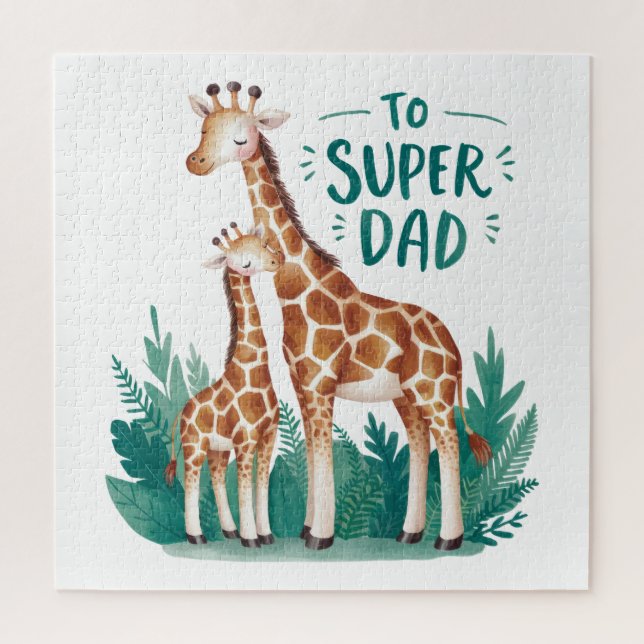 Father's Day Gift | To Super Dad Jigsaw Puzzle (Vertical)