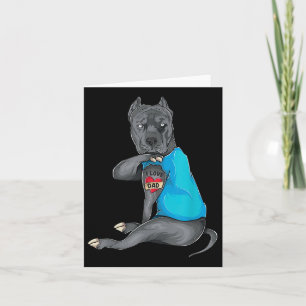 Fathers Day Gifts Dad Funny Dog Pitbull I Love Dad Card