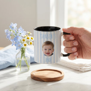 Father's Day Gifts For Dad Blue Stripes Mug