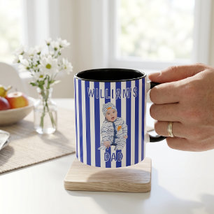Father's Day Gifts For Dad Blue Stripes Mug