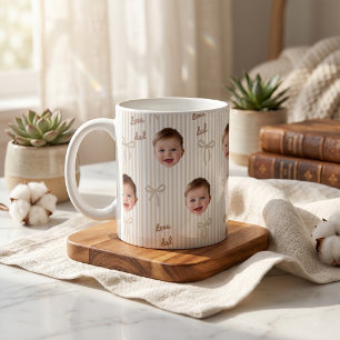 Father's Day Gifts For Dad Brown Stripes Bow Mug