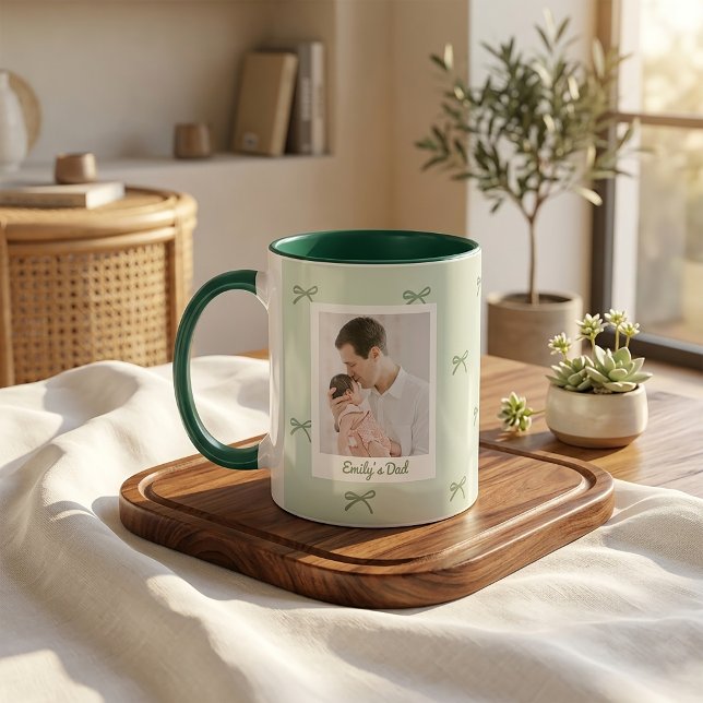 Father's Day Gifts For Dad Green Bow Mug (Creator Uploaded)