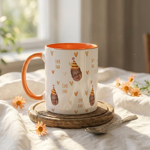 Father's Day Gifts For Dad Orange Heart Mug