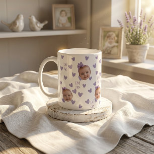 Father's Day Gifts For Dad Purple Heart Coffee Mug