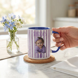 Father's Day Gifts For Dad Purple Stripes Mug
