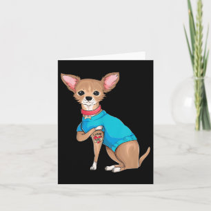 Fathers Day Gifts Funny Dog Chihuahua I Love Dad T Card
