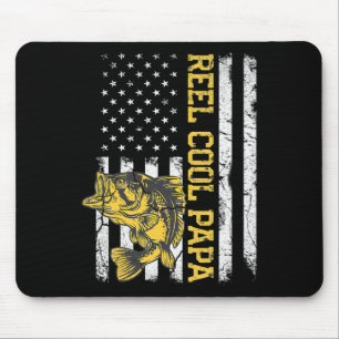 Father's Day Gifts Funny Fishing Reel Cool Papa Da Mouse Pad