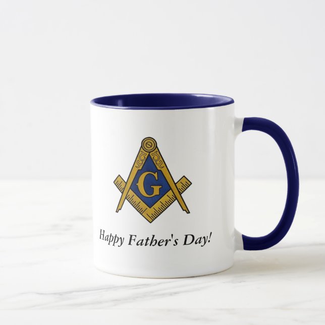 Father's Day Gifts Masonic Freemason Compass Mug (Right)