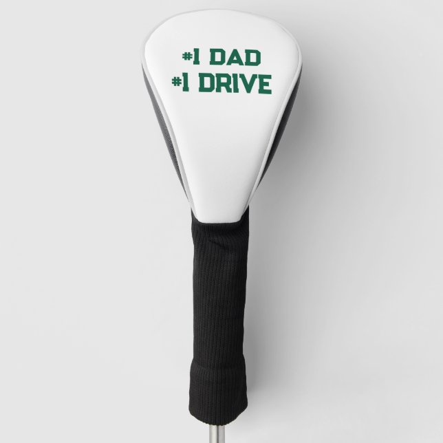 Father's Day Golf Club Cover - #1 Dad #1 Drive (Front)