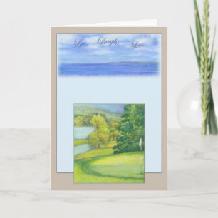 Father's day golf illustration greeting card