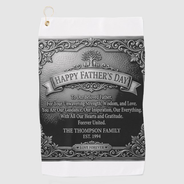 Fathers Day Golf Towel (Front)