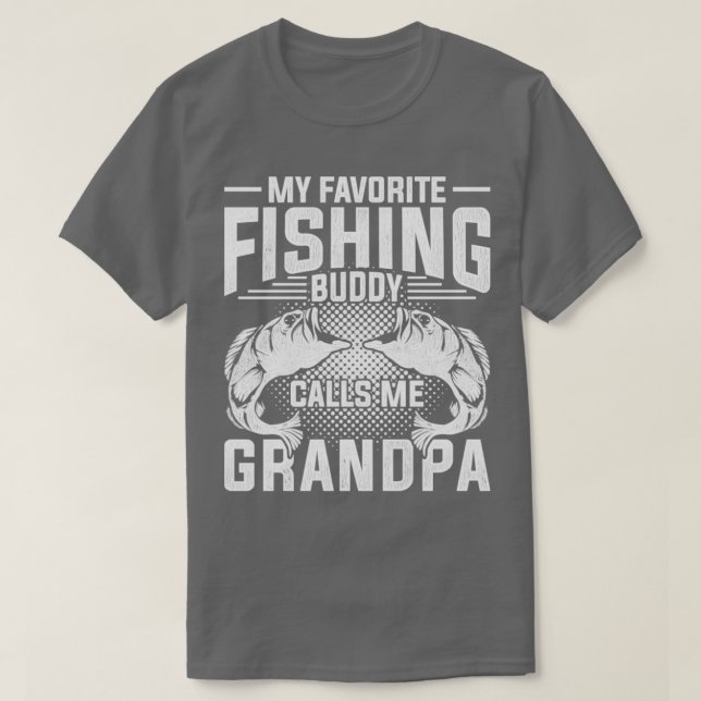 Fathers Day Grandpa Fisherman Angle Fish Angling H T-Shirt (Design Front)