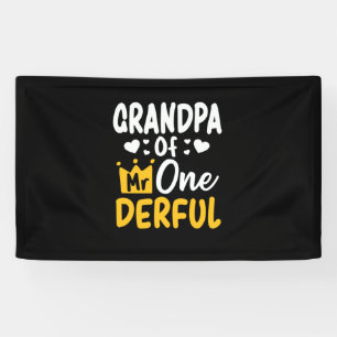 Father's Day Grandpa of Mr Onederful 1st Birthday Banner