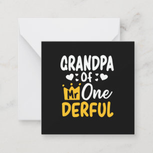 Father's Day  Grandpa of Mr Onederful 1st Birthday Card