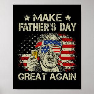 Father's Day Great Again Dad Ltsp Funny Donald Tru Poster
