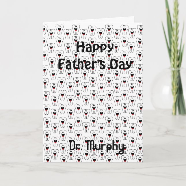 Father's Day Greeting Card Teeth Smile Dentist (Front)