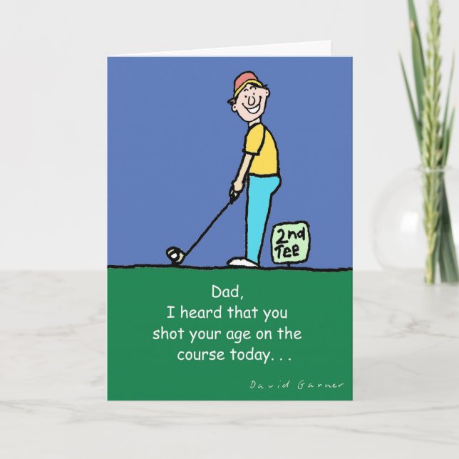 Father's Day Greeting card with golf theme (Front)