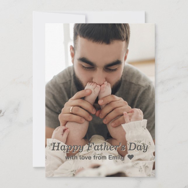 Fathers day greeting card with photo (Front)