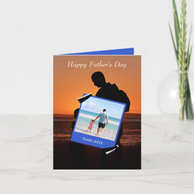 Fathers day greeting card with photo (Front)