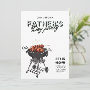  Father's Day Grill Party Invitation, BBQ Party Invitation