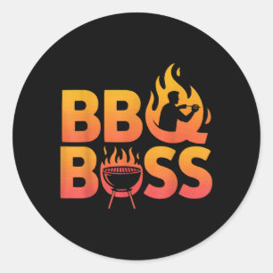 Fathers Day Grilling Dad Grillmaster Daddy Classic Round Sticker