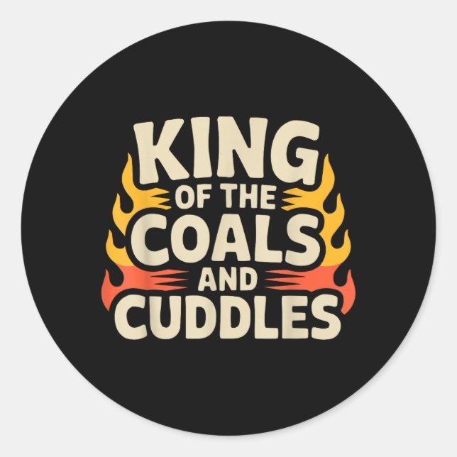 Fathers Day Grilling Dad Grillmaster Daddy Classic Round Sticker (Front)