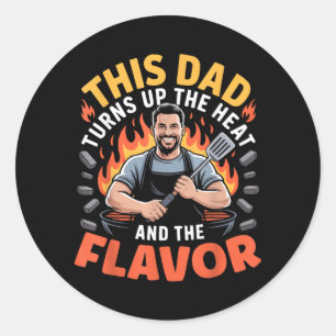 Fathers Day Grilling Dad Grillmaster Daddy Classic Round Sticker