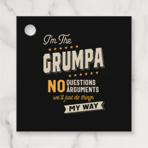 Father's Day Grumpa Way Funny Grandpa Favour Tags