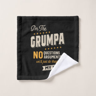 Father's Day   Grumpa Way Funny Grandpa Wash Cloth