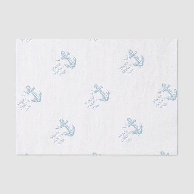 Father's Day - "Happy Father's Day" - Nautical Tissue Paper (Front)